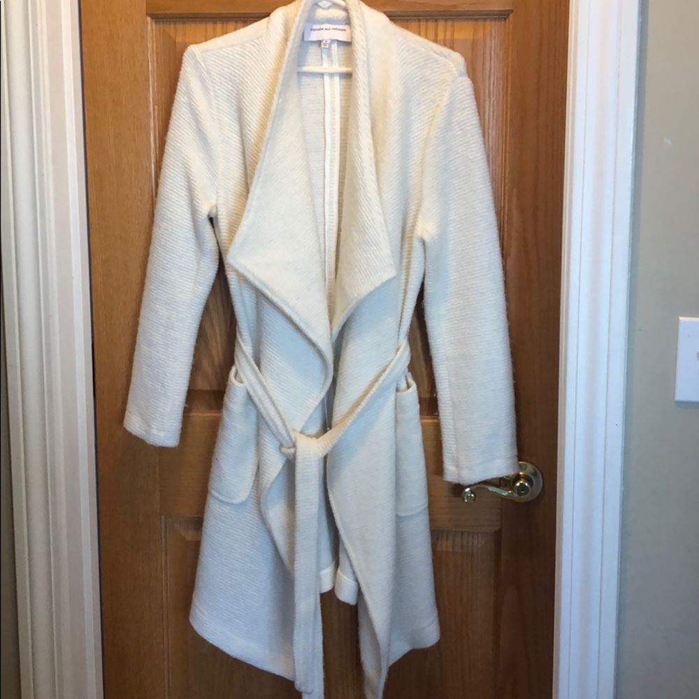 Cupcakes and Cashmere, Ivory Belt Jacket, small